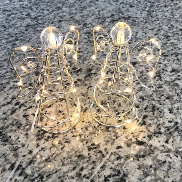 Two Light Up Angels Decor Christmas USB & Angel Ornament - Picture 7 of 11